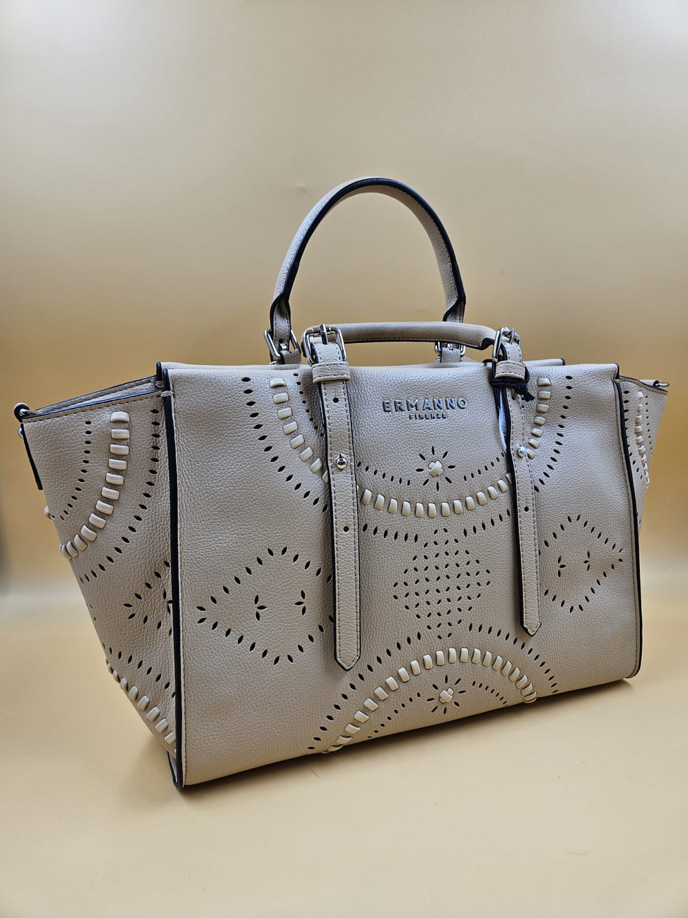 borsa ermanno panna