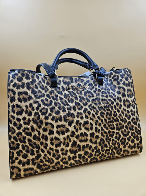borsa scervino leopard maculato