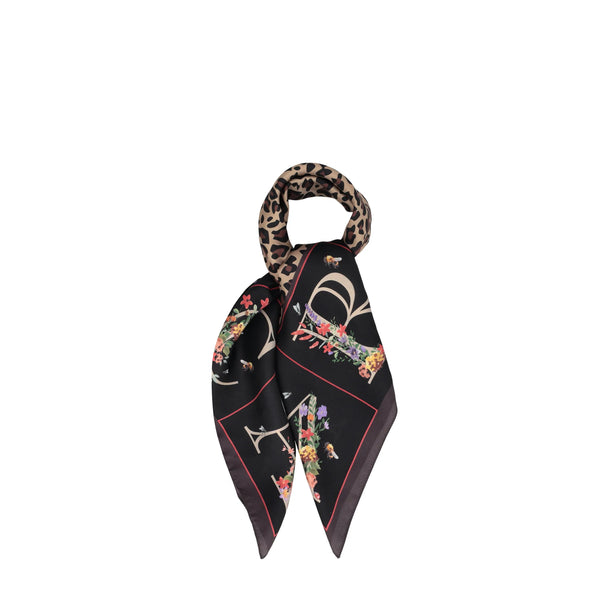 Tosca Blu Foulard in seta con stampa personalizzata colore multicolor