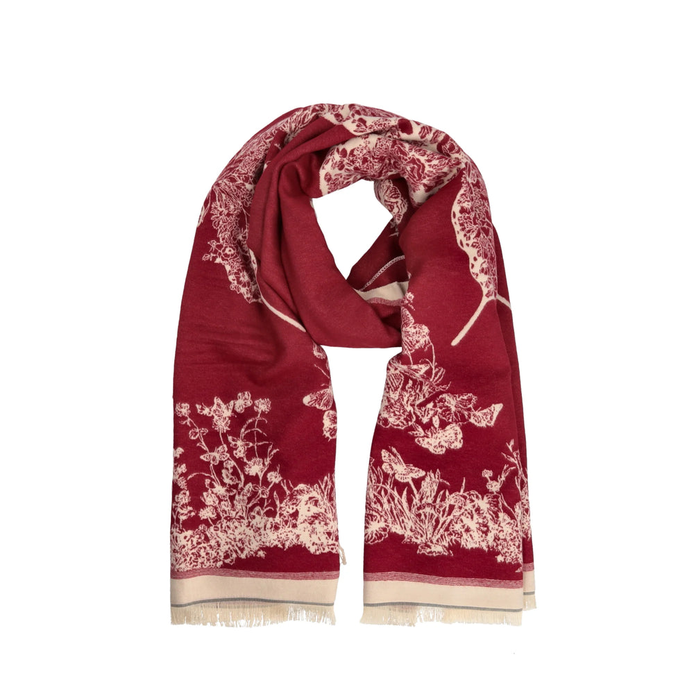 Tosca Blu Sciarpa Michelle con stampa personalizzata colore bordeaux