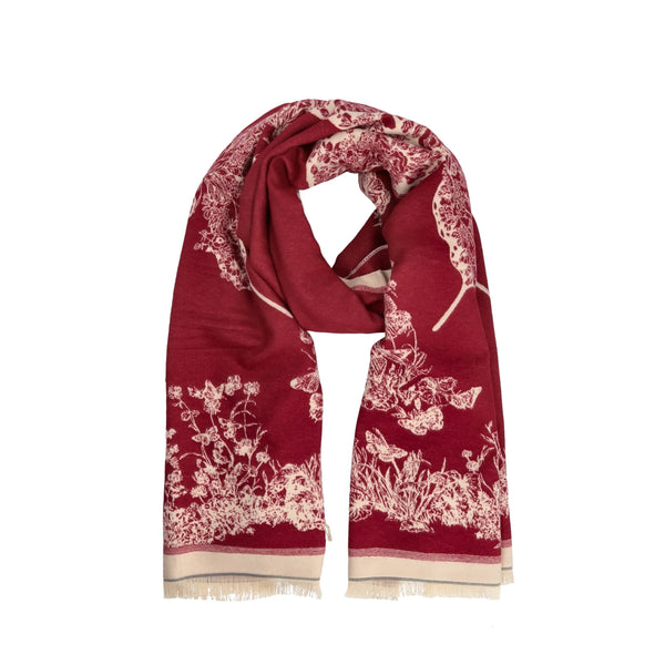 Tosca Blu Sciarpa Michelle con stampa personalizzata colore bordeaux