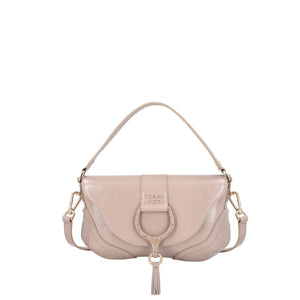 ToscaBlu Mini borsa a tracolla Cecilia in pelle lucida grigia
