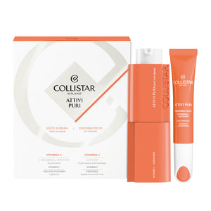 Cofanetto Attivi Puri Vitamina C+Esosomi Gocce In Crema Vitamina C 30 ml+Contorno Occhi Vitamina C 15 ml